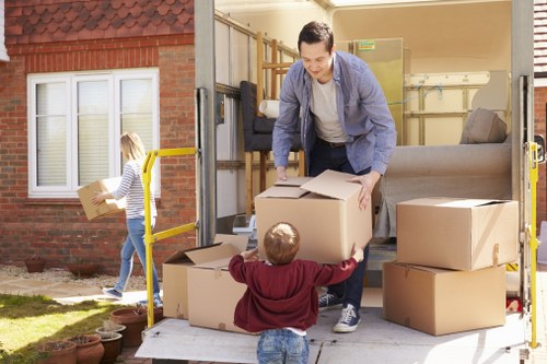 Local removals van and moving team ready for a home move in Removalvan