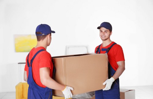 Professional packing and moving boxes prepared for a local house move