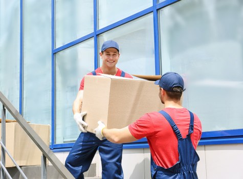 Man and van team focusing on safety and insurance during a move