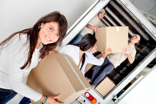 Flexible removal van service assisting with an office relocation